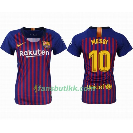 Fotballdrakt FC Barcelona MESSI 10 Dame Hjemmetrøye 2018-2019 Kortermet